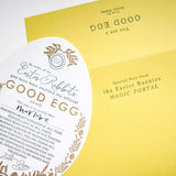 soch and co letter pressed children's good egg certificate Easter gifts