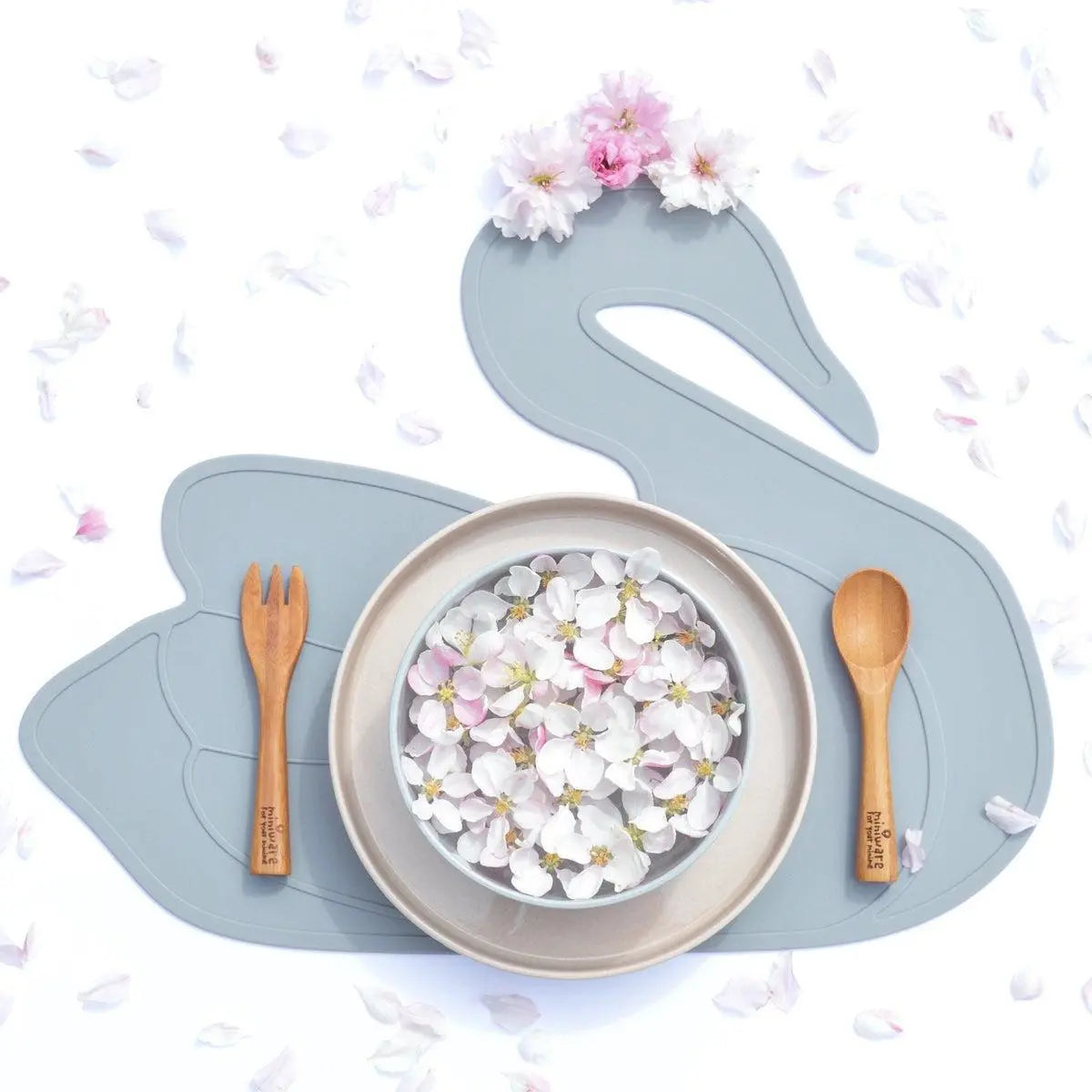 silicone baby placemat grey swan