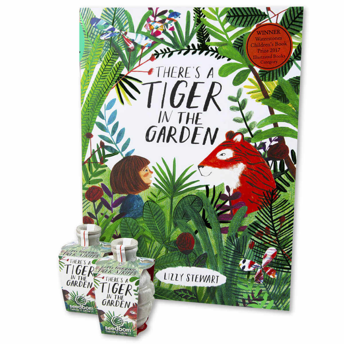 Theres a tiger in the garden book seedbom gift set by kabloom