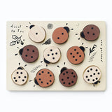 Wee Gallery wooden tray puzzle - Count to 10 Ladybirds