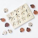 Wee Gallery wooden tray puzzle - Count to 10 Ladybirds