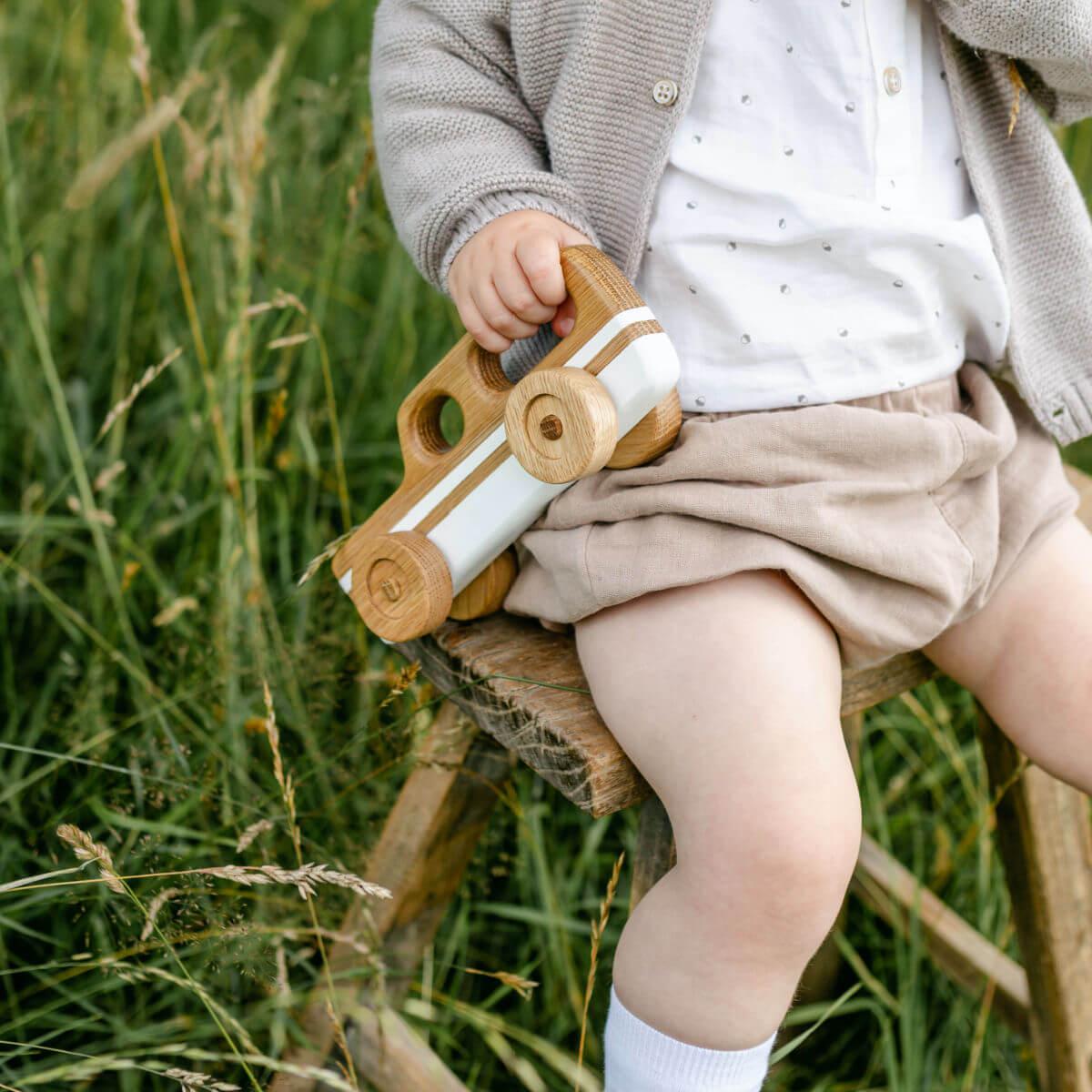 wooden retro toy car station wagon by blue brontide