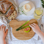 Blue brontide oak wooden serving board bear, childrens treat boards, breakfast boards or chopping boards made in the uk.