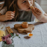 children's wooden egg cup in cloud design by blue brontide uk
