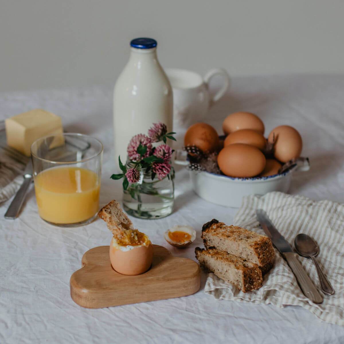 childrens wooden egg cup - cloud