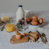 children's wooden egg cup in cloud design by blue brontide uk