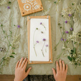 wooden flower press pressing flowers with the stem - blue brontide uk