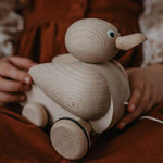 wooden pull along duck toy