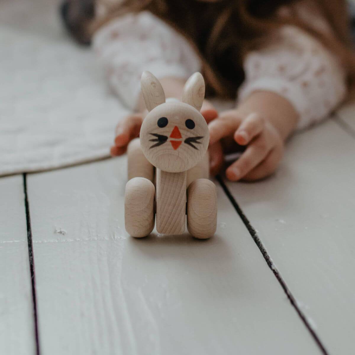 wooden push along toy rabbit at blue brontide uk