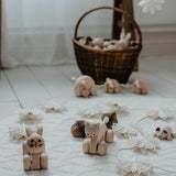 wooden push along toy rabbit at blue brontide uk