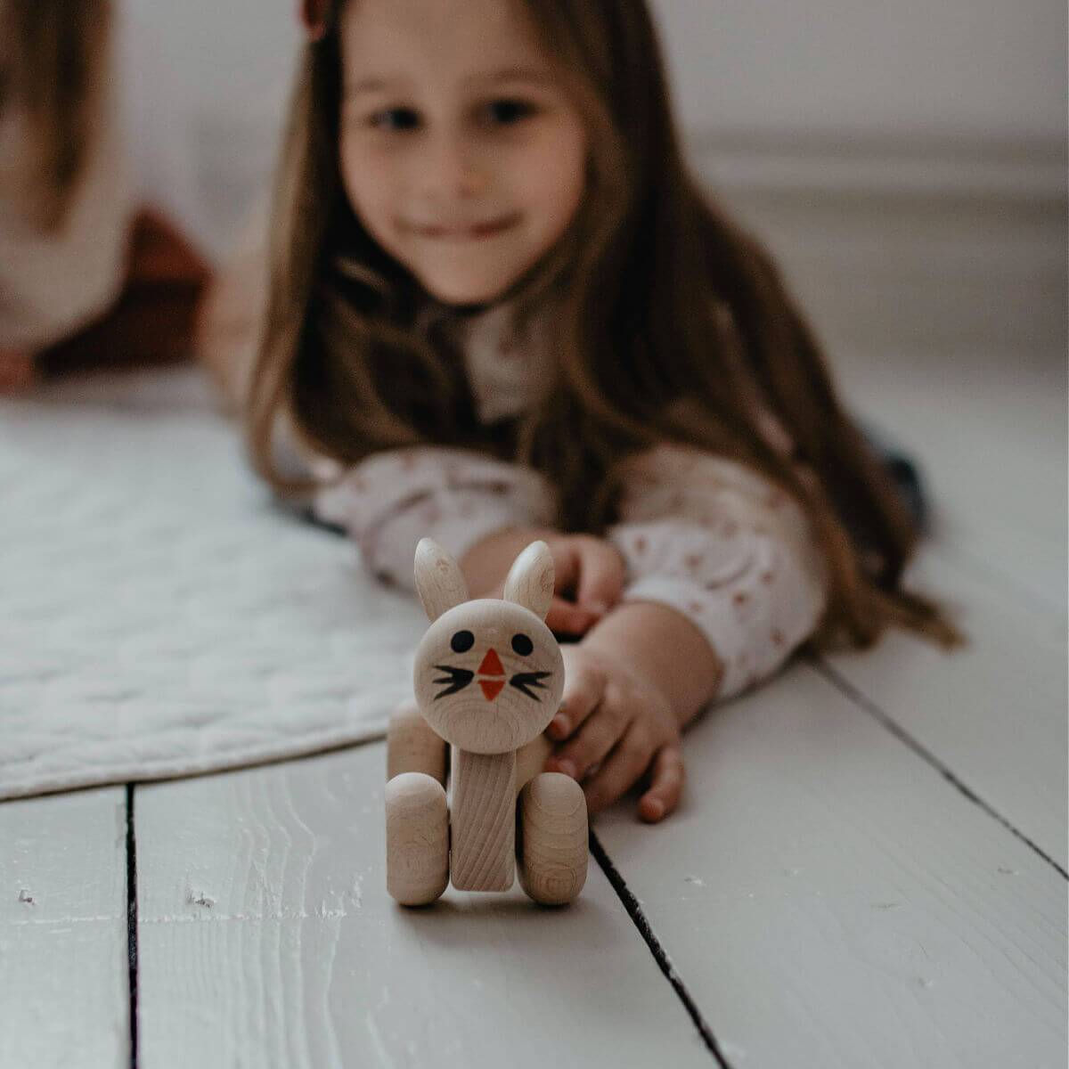 wooden push along toy rabbit at blue brontide uk