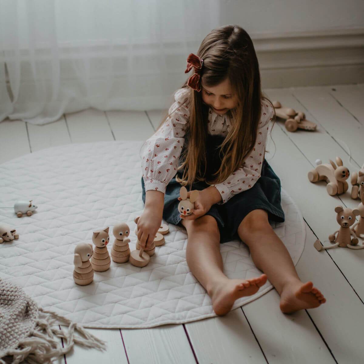 natural wooden stacking toy bear at blue brontide uk