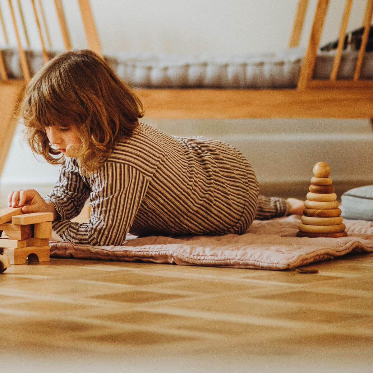 natural wooden stacking toy by wooden story