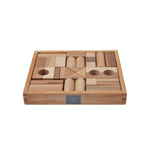 wooden story set of natural wooden building bricks