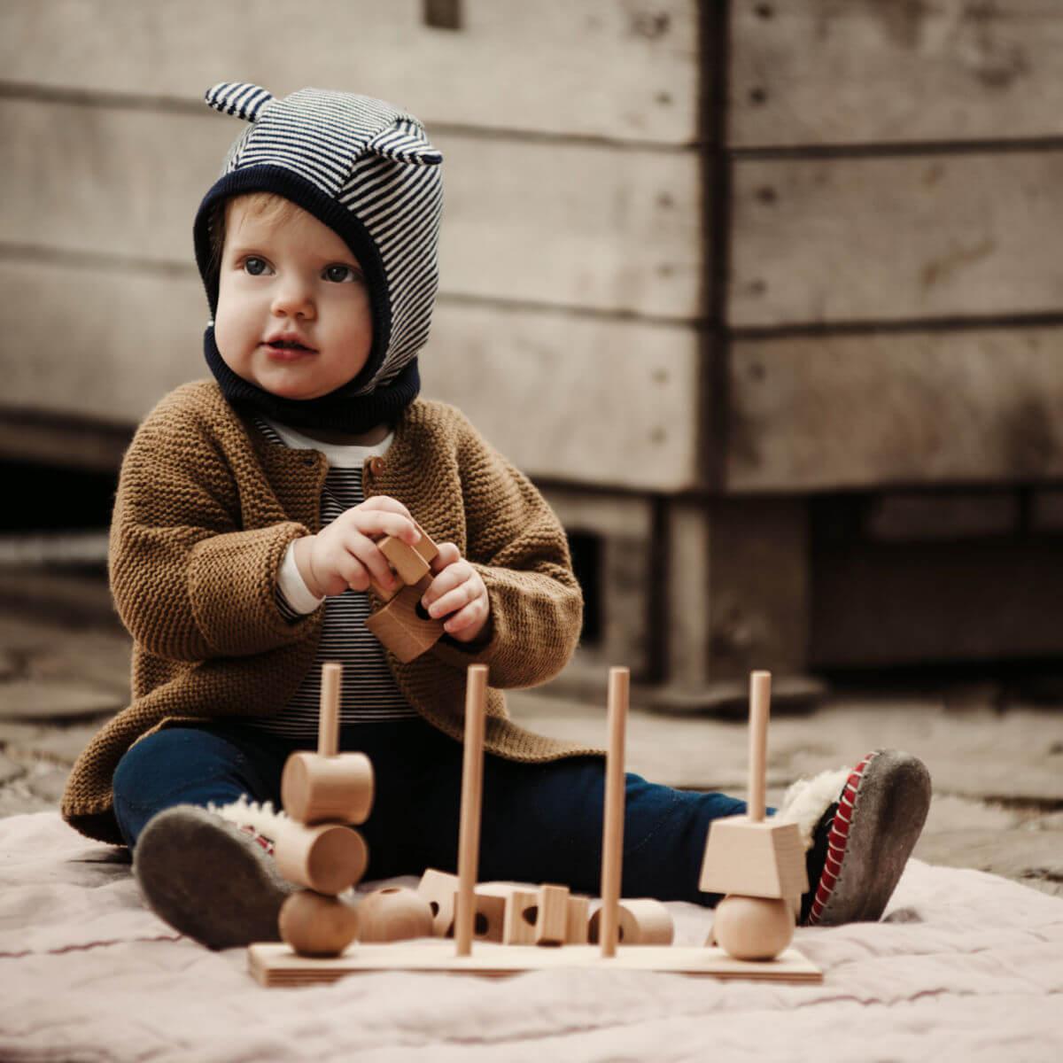 wooden stacking sorting toy by wooden story