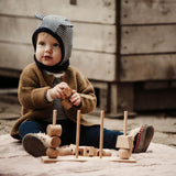 wooden stacking sorting toy by wooden story
