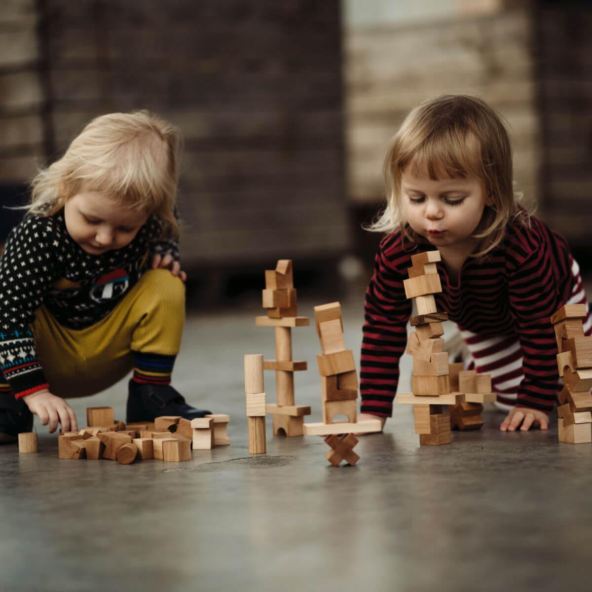 wooden stacking tower building blocks by wooden story
