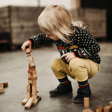 wooden stacking tower building blocks by wooden story