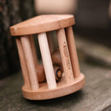 turtle dove handmade wooden rattle by wooden story