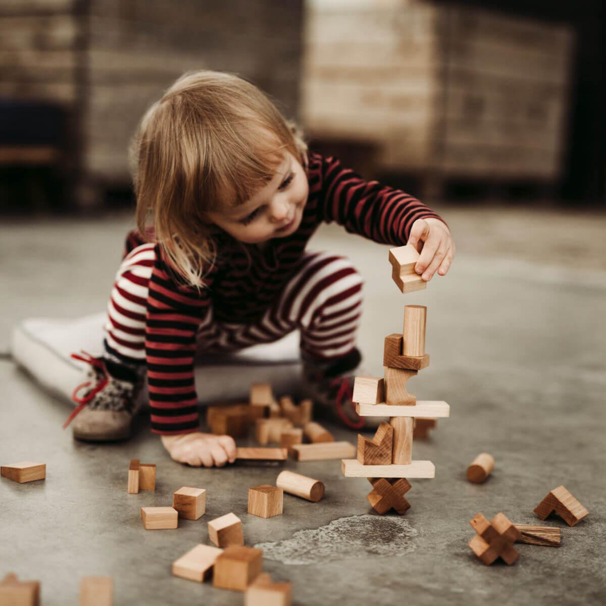 Wooden Stacking Tower Buidling Blocks