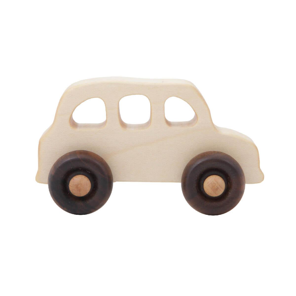 wooden english taxi car toy by wooden story