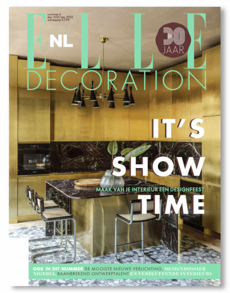 Blue Brontide features in elle decoration netherlands magazine