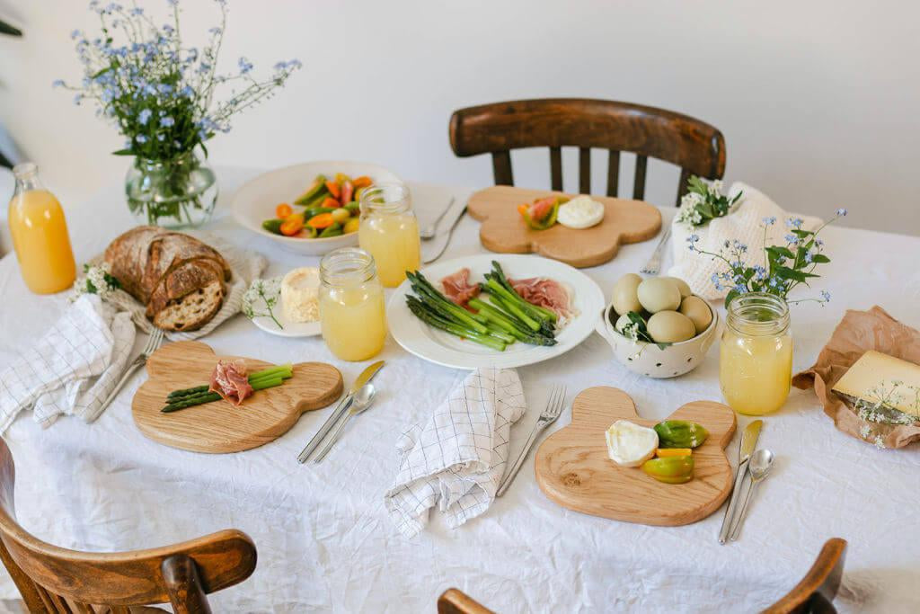 Sustainable Spring Easter Tablescape - Blue Brontide