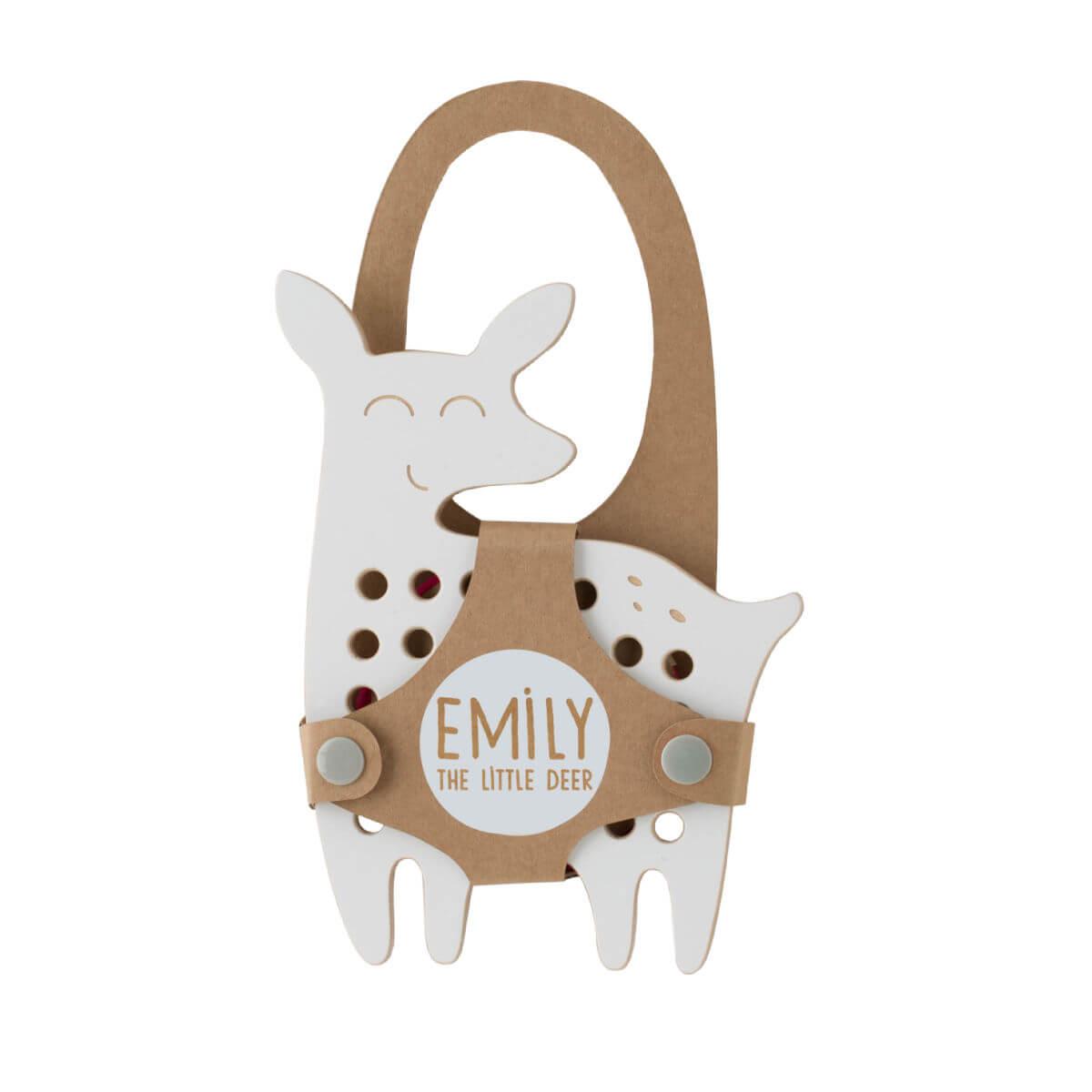milin toys wooden lacing toy emily the deer