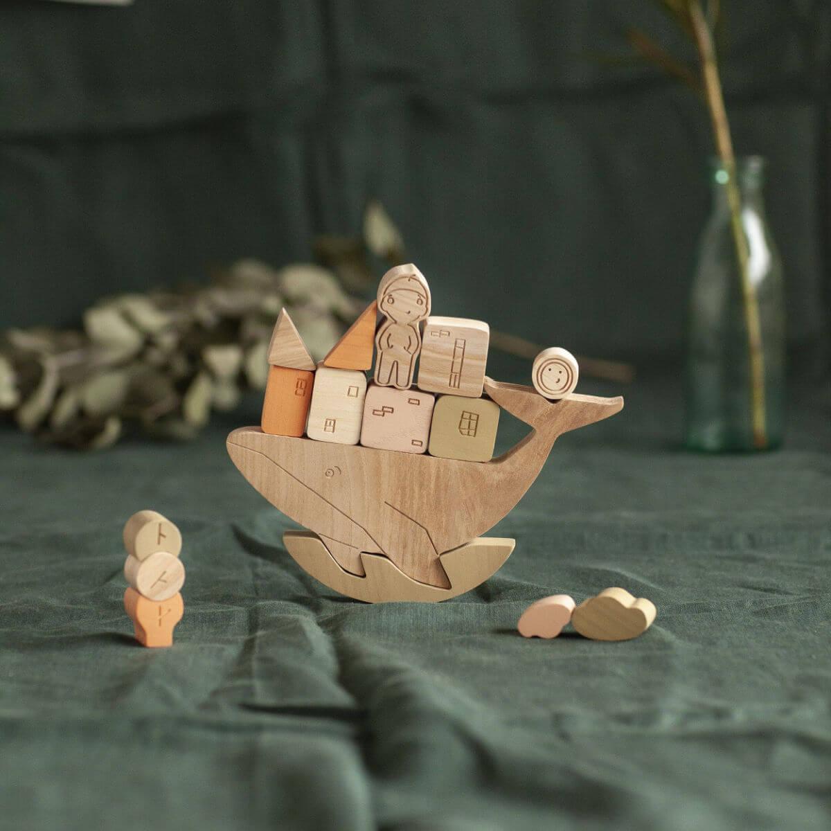 babai toys wooden balancing game stories from the sea colour