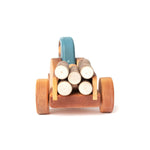 wooden tractor toy with trailer by friendly toys