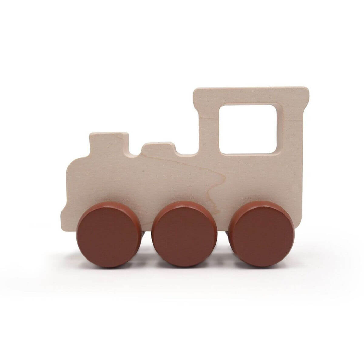 wooden push along toy train by briki vroom vroom