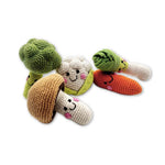 pebblechild cauiflower fairtrade crochet baby rattle