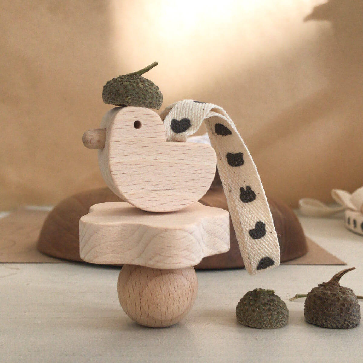 wooden rattle in duck design minus range by KMR childwood