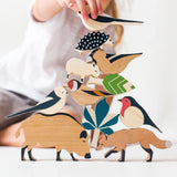 Eperfa toys the hillside forest wooden animals set, wooden toys UK
