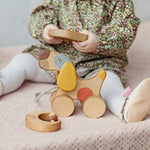 friendly toys wooden pull along dog toddler toy