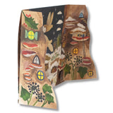 Winter magic advent calendar with colorful designs of a rabbit, houses, and nature elements on a white background by Gemma Koomen