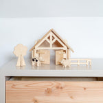 wooden farm house and farm animals playset by lovelties