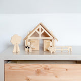 wooden farm house and farm animals playset by lovelties