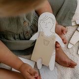 Wooden Magnetic Dress Up Doll - Emma with Clothes