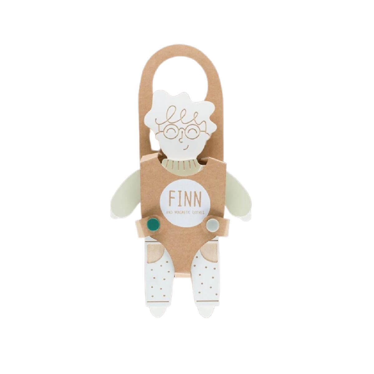 milin toys magnetic wooden dress up doll flynn with clothes