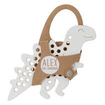 milin wooden lacing toy dinosaur alex the dinosaur