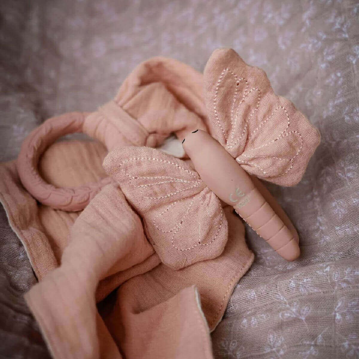 Eco-conscious baby chewing activity toy – butterfly teether by Natruba