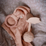 butterfly baby rattle in natural rubber by natruba