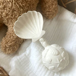 natruba natural rubber shell baby rattle