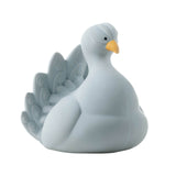 natruba natural rubber bath toy peacock light blue