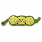 Peapod crochet baby rattle in soft organic wool fair-trade 