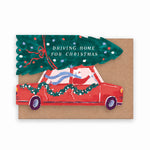 Sister Paper Co. illustrated Christmas greeting card and envelope.