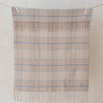 the tartan blanket company super soft lambswool baby blanket in oatmeal glen check
