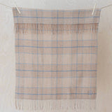 the tartan blanket company super soft lambswool baby blanket in oatmeal glen check