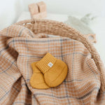 the tartan blanket company super soft lambswool baby blanket in oatmeal glen check